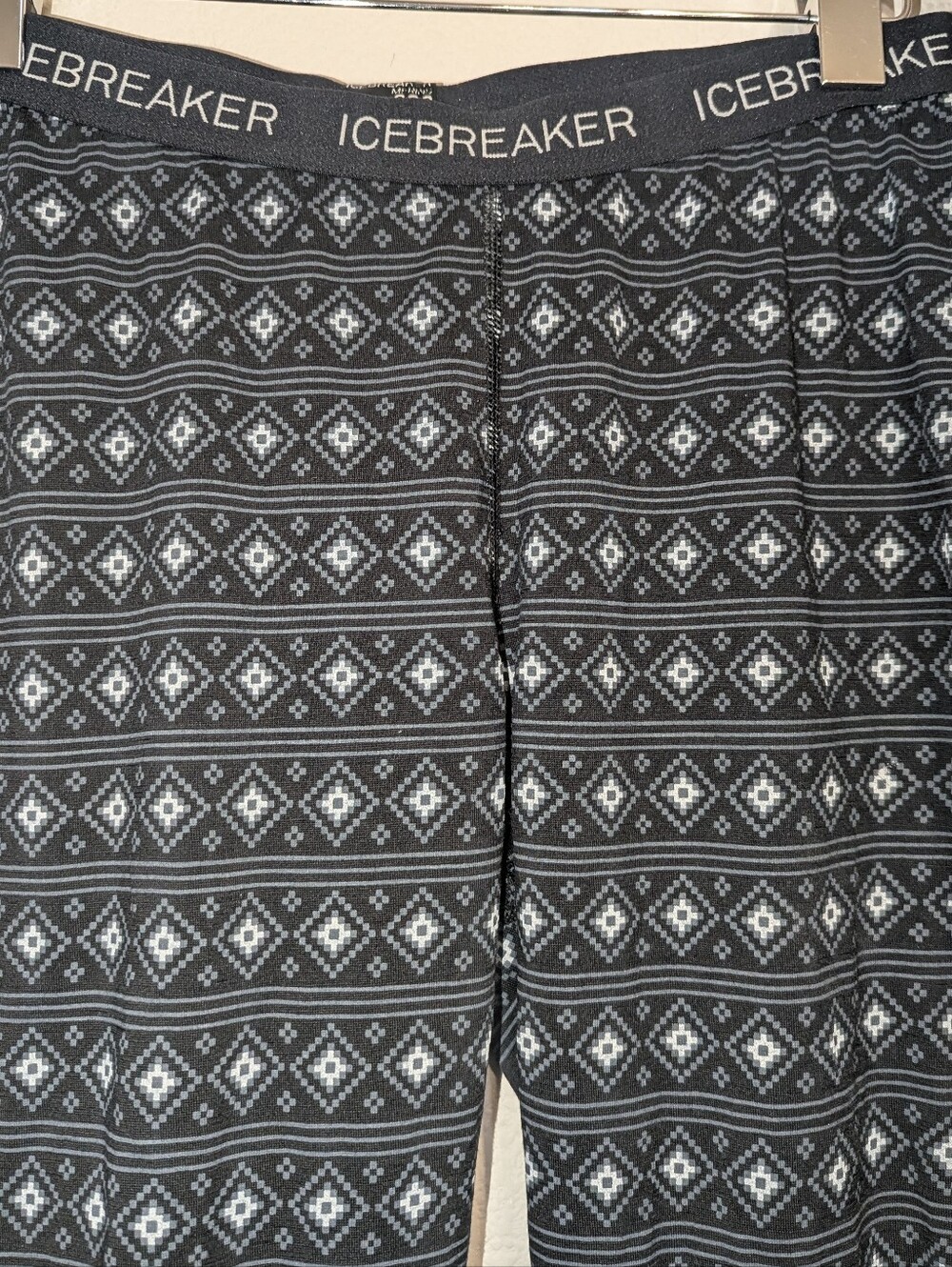 Icebreaker Leggings Womens Black Merino 200 Body fit Nordic Base Layer Medium
